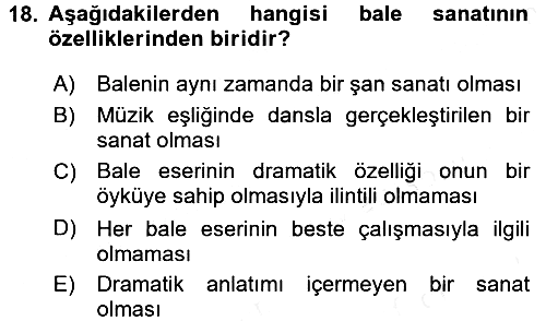Kültür Tarihi 2017-2018 Dönem Sonu Sınavı - 18. soru