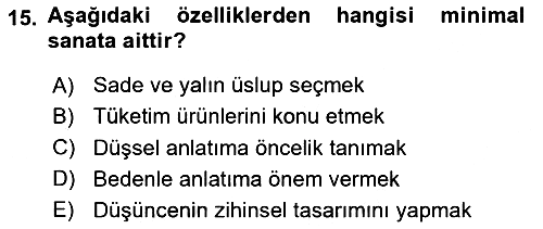 Kültür Tarihi 2021-2022 Dönem Sonu Sınavı - 15. soru