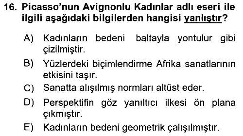 Kültür Tarihi 2023-2024 Dönem Sonu Sınavı - 16. soru
