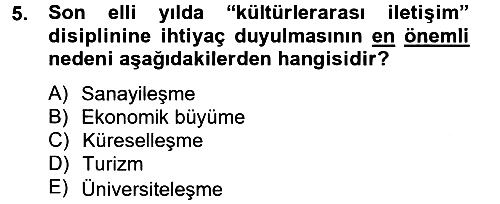 Kültürlerarası İletişim 2012-2013 Ara Sınav - 5. soru