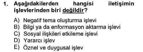 Kültürlerarası İletişim 2014-2015 Ara Sınav - 1. soru
