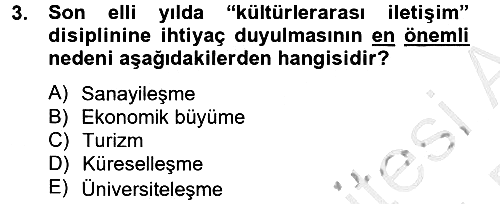 Kültürlerarası İletişim 2014-2015 Ara Sınav - 3. soru