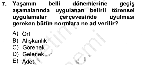 Kültürlerarası İletişim 2014-2015 Ara Sınav - 7. soru