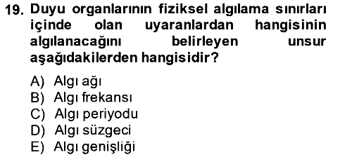 Kültürlerarası İletişim 2014-2015 Ara Sınav - 19. soru