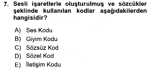 Kültürlerarası İletişim 2015-2016 Ara Sınav - 7. soru