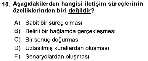 Kültürlerarası İletişim 2015-2016 Ara Sınav - 10. soru
