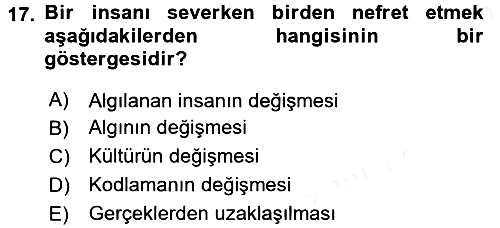 Kültürlerarası İletişim 2018-2019 Ara Sınav - 17. soru