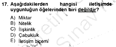 Kültürlerarası İletişim 2012-2013 Dönem Sonu Sınavı - 17. soru