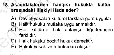 Kültürlerarası İletişim 2012-2013 Dönem Sonu Sınavı - 18. soru
