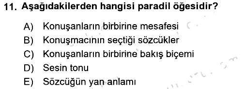Kültürlerarası İletişim 2016-2017 Dönem Sonu Sınavı - 11. soru