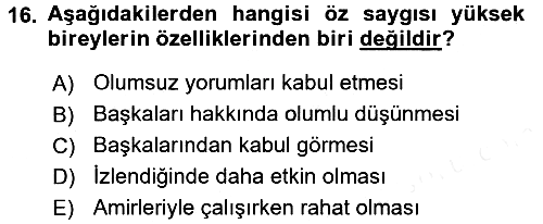 Kültürlerarası İletişim 2017-2018 Dönem Sonu Sınavı - 16. soru