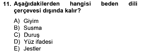 Kültürlerarası İletişim 2013-2014 Tek Ders Sınavı - 11. soru