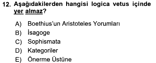 Mantığın Gelişimi 2016-2017 3 Ders Sınavı - 12. soru