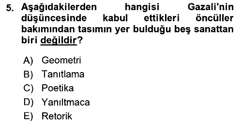 Mantığın Gelişimi 2018-2019 3 Ders Sınavı - 5. soru