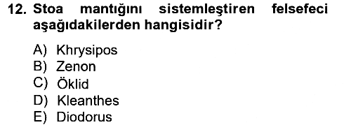 Mantığın Gelişimi 2012-2013 Ara Sınav - 12. soru