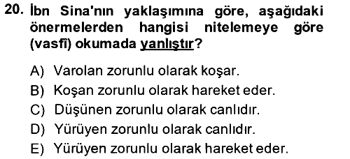 Mantığın Gelişimi 2014-2015 Ara Sınav - 20. soru
