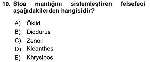 Mantığın Gelişimi 2015-2016 Ara Sınav - 10. soru