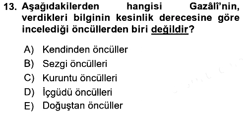 Mantığın Gelişimi 2015-2016 Ara Sınav - 13. soru