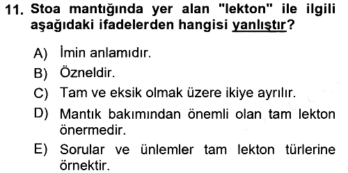 Mantığın Gelişimi 2017-2018 Ara Sınav - 11. soru