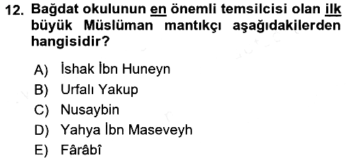 Mantığın Gelişimi 2017-2018 Ara Sınav - 12. soru