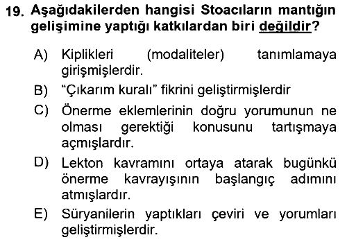 Mantığın Gelişimi 2018-2019 Ara Sınav - 19. soru