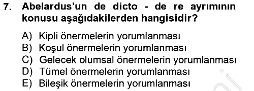 Mantığın Gelişimi 2012-2013 Dönem Sonu Sınavı - 7. soru