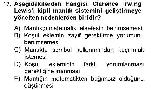 Mantığın Gelişimi 2012-2013 Dönem Sonu Sınavı - 17. soru
