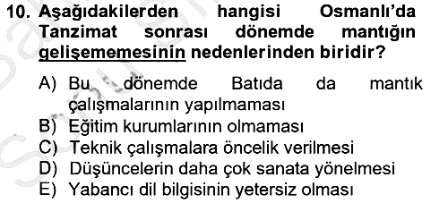 Mantığın Gelişimi 2014-2015 Dönem Sonu Sınavı - 10. soru