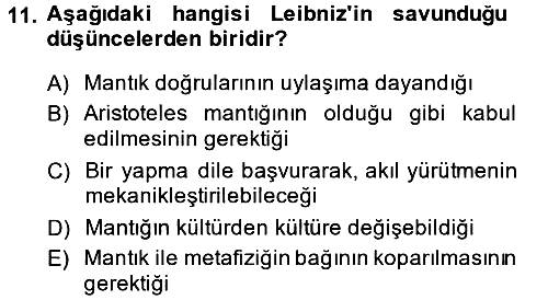Mantığın Gelişimi 2014-2015 Dönem Sonu Sınavı - 11. soru