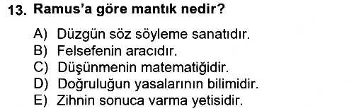 Mantığın Gelişimi 2014-2015 Dönem Sonu Sınavı - 13. soru