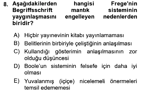 Mantığın Gelişimi 2015-2016 Dönem Sonu Sınavı - 8. soru