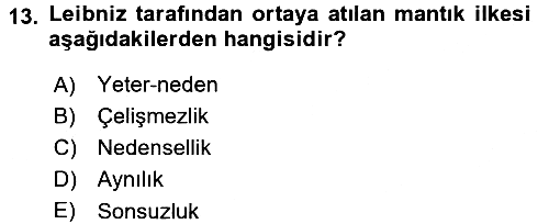 Mantığın Gelişimi 2016-2017 Dönem Sonu Sınavı - 13. soru