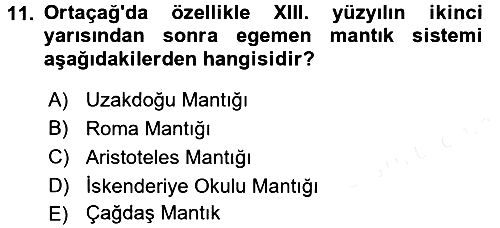 Mantığın Gelişimi 2017-2018 Dönem Sonu Sınavı - 11. soru