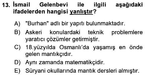 Mantığın Gelişimi 2017-2018 Dönem Sonu Sınavı - 13. soru