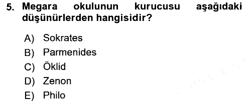 Mantığın Gelişimi 2015-2016 Tek Ders Sınavı - 5. soru