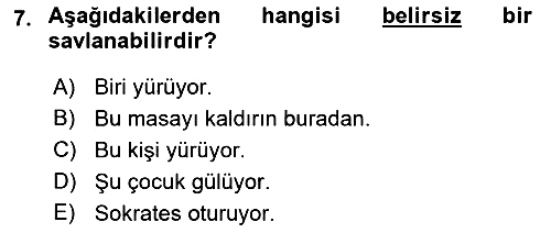 Mantığın Gelişimi 2021-2022 Yaz Okulu Sınavı - 7. soru