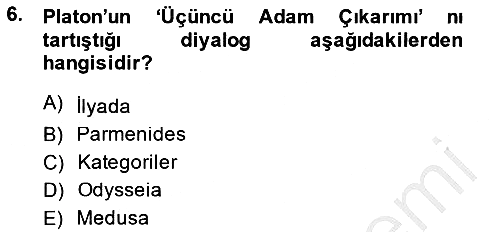 Metafizik 2014-2015 Ara Sınav - 6. soru