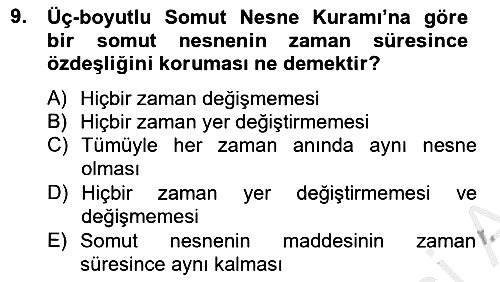 Metafizik 2012-2013 Dönem Sonu Sınavı - 9. soru