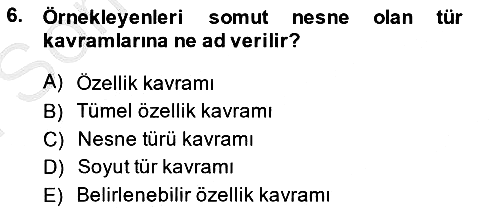 Metafizik 2013-2014 Dönem Sonu Sınavı - 6. soru