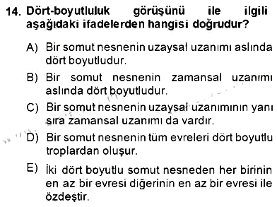 Metafizik 2014-2015 Dönem Sonu Sınavı - 14. soru