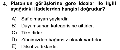 Metafizik 2020-2021 Yaz Okulu Sınavı - 4. soru