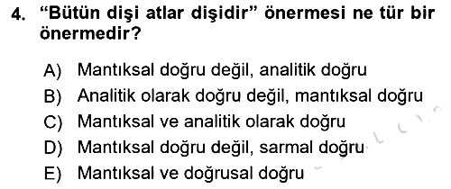 Metafizik 2021-2022 Yaz Okulu Sınavı - 4. soru