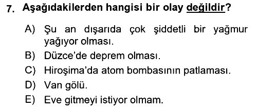 Metafizik 2022-2023 Yaz Okulu Sınavı - 7. soru