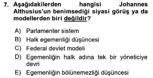 Modern Felsefe 1 2019-2020 Ara Sınav - 7. soru