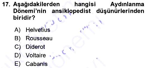 Modern Felsefe 1 2015-2016 Dönem Sonu Sınavı - 17. soru