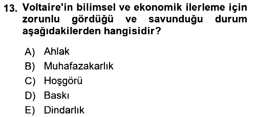 Modern Felsefe 1 2017-2018 Dönem Sonu Sınavı - 13. soru