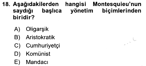 Modern Felsefe 1 2021-2022 Yaz Okulu Sınavı - 18. soru