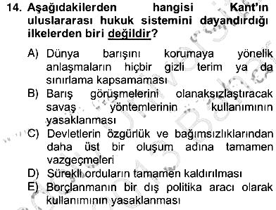 Modern Felsefe 2 2012-2013 Ara Sınav - 14. soru