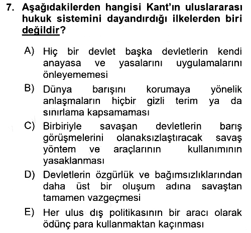 Modern Felsefe 2 2015-2016 Ara Sınav - 7. soru