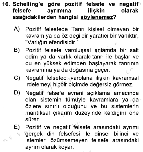 Modern Felsefe 2 2023-2024 Ara Sınav - 16. soru